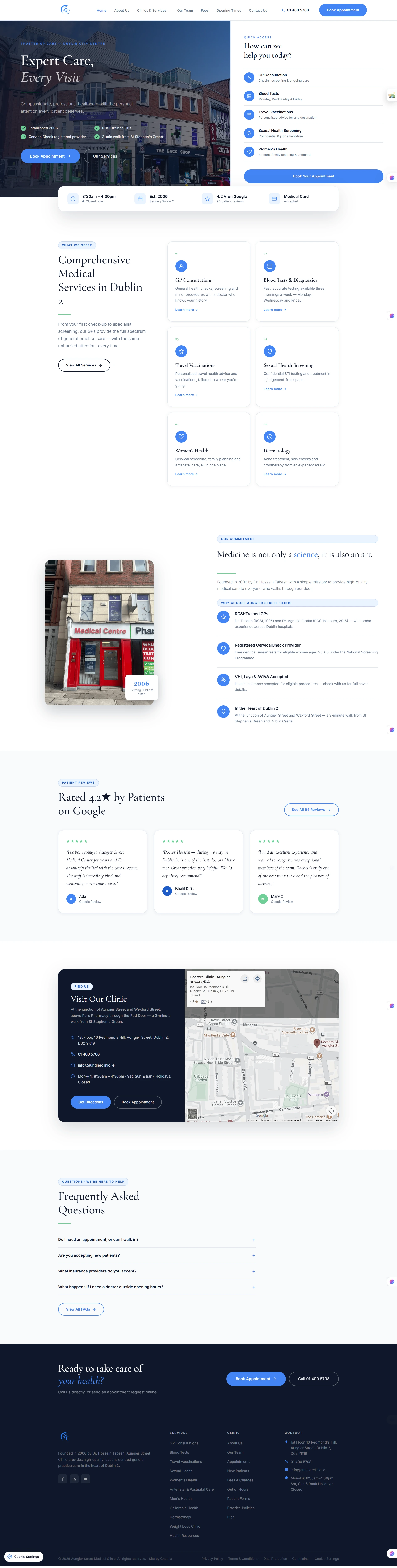 Aungier Street Medical Clinic website