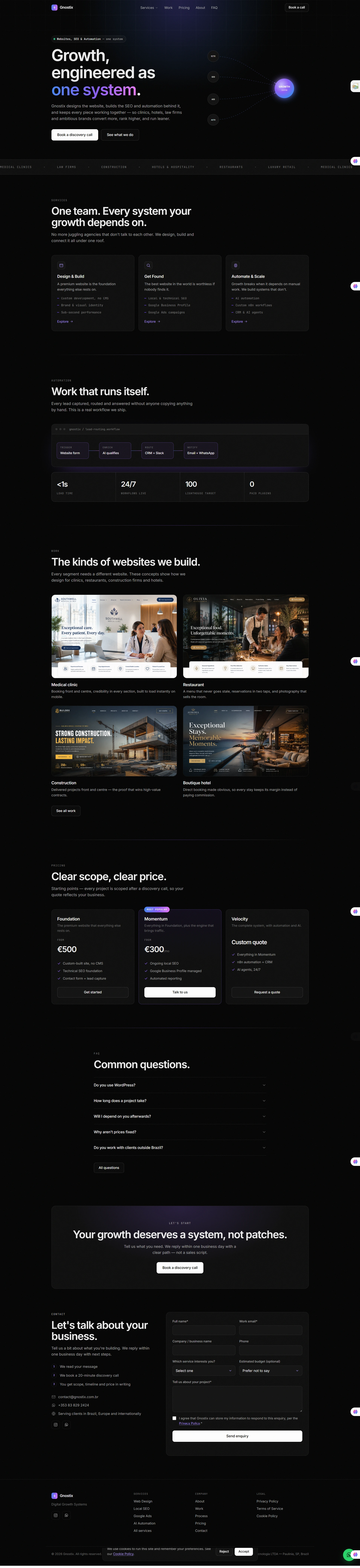 Gnostix website — Digital Growth Systems